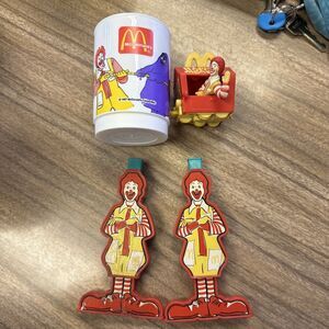 Vintage McDonald's Ronald McDonald Whistle Toy and Cup